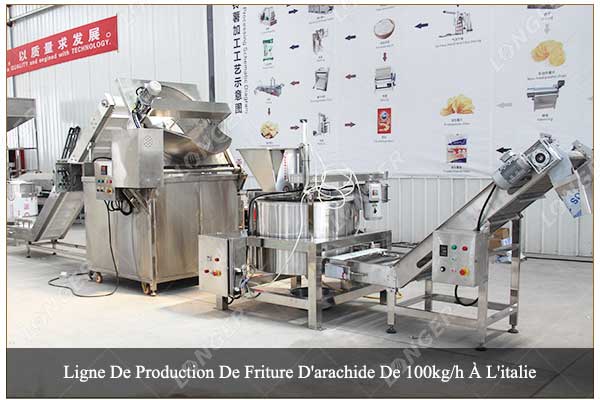 Ligne De Production De Friture D'arachide De 100kg/h À L'italie