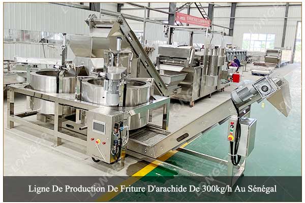 Ligne De Production De Friture D'arachide De 300kg/h Au Sénégal