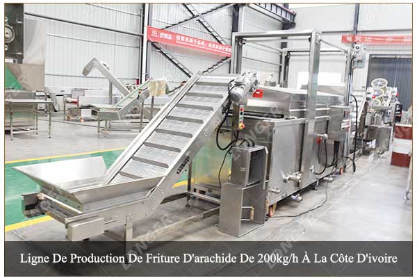 Ligne De Production De Friture D'arachide De 200kg/h À La Côte D'ivoire