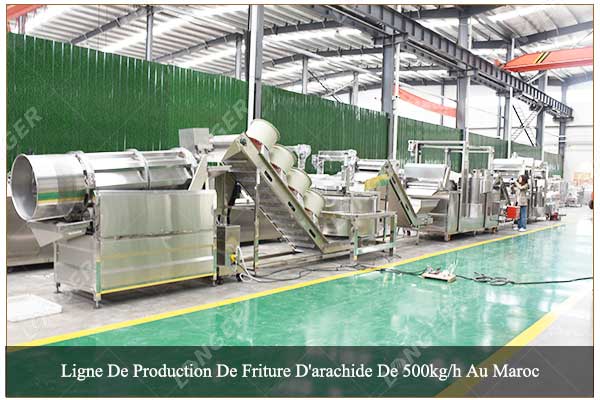 Ligne De Production De Friture D'arachide De 500kg/h Au Maroc