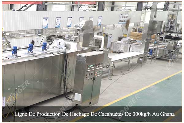 Ligne De Production De Hachage De Cacahuètes De 300kg/h Au Ghana