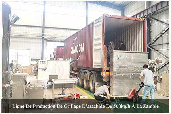 Ligne De Production De Grillage D’arachide De 500kg/h À La Zambie